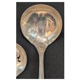 K - Pair of Sterling Silver Serving Spoons