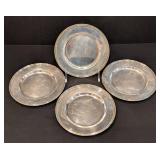 K - Set of Four 6" Vintage International Sterling Silver Pattern 413 Dishes