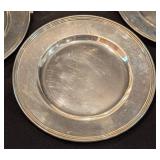 K - Set of Four 6" Vintage International Sterling Silver Pattern 413 Dishes