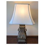 MB - Vintage James Mont Style Chinoiserie Table Lamp With Hu Vessel Base