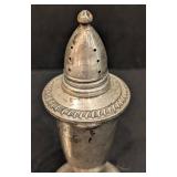 K - Pair of Vintage Sterling Silver Weighted Salt and Pepper shakers
