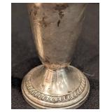 K - Pair of Vintage Sterling Silver Weighted Salt and Pepper shakers