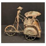 K - Sterling Silver (835) Silver Rickshaw Figurine
