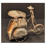 K - Sterling Silver (835) Silver Rickshaw Figurine