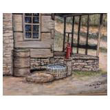 O - W. Mc.Farlin Framed Cabin Landscape Painting