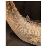 K - Painted Wood Whale Decor