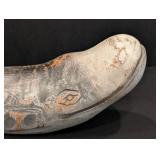 K - Painted Wood Whale Decor