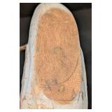 K - Painted Wood Whale Decor