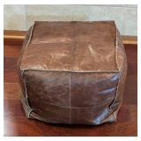 K - Leather Footstool Ottoman