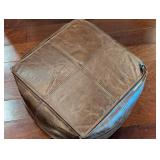 K - Leather Footstool Ottoman
