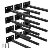 Angel Sar 8 in. Floating Shelf Bracket, Hidden Brackets for Wood Shelf (12-Pack)