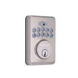 Defiant Radius Satin Nickel Single Cylinder Keypad Deadbolt Lock