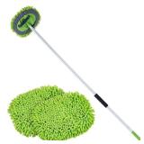 SVOPES 62-In. Extendable Car Wash Brush, Soft Chenille Mop, 180° Rotating Cleaning Brush, Long-Handle Car Washing Tool