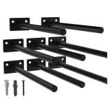 Angel Sar 8 in. Floating Shelf Bracket, Hidden Brackets for Wood Shelf (8-Pack)