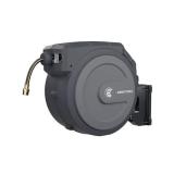 Giraffe Tools Garden Retractable Hose Reel-5/8 in.-90 ft., Metal Bracket, Wall Mounted, Dark Grey