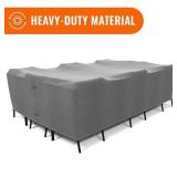 KHOMO GEAR Patio Table and Chair Set Cover - Durable and Water Resistant Outdoor Furniture Cover - Large - Grey