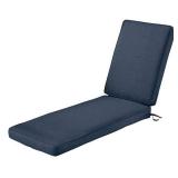 Classic Accessories 80 in. L x 26 in. W x 3 in. T Montlake Heather Indigo Blue Outdoor Chaise Lounge Cushion