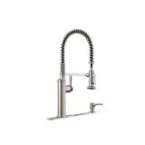 KOHLER Sous Pro-Style Single Handle Pull Down Sprayer Kitchen Faucet in Vibrant Stainless Steel