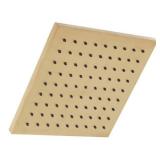 Glacier Bay Modern 1-Spray Pattern 8.8 in. Single Wall Mount Fixed Shower Head in Matte Gold