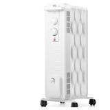 Gymax (Brand Rating: 3.5/5) 1500-Watt Electric Oil Filled Radiator Space Heater with 3 Heating Modes White
