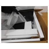 BYBLIGHT Kerlin 21.65 in. H x 17.72 in. D x 25.59 in. W Black Rectangle Wood End Table with Drawer, Side Table for Living Room