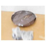 (2) 16 in. W Bronze Iron Round Flower Pot Tray Plant Tray for Indoor Outdoor Flower Pot with Universal Wheels