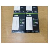 (4) Leviton Decora Smart Wi-Fi Dimmer Switch in White - Works With Google, Alexa, HomeKit, and Anywhere Companions