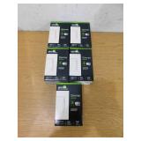 (5) Leviton Decora Smart Wi-Fi Dimmer Switch in White - Works With Google, Alexa, HomeKit, and Anywhere Companions