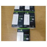 (5) Leviton Decora Smart Wi-Fi Dimmer Switch in White - Works With Google, Alexa, HomeKit, and Anywhere Companions