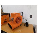 RIDGID 1625 CFM 3-Speed, Portable AM2560 Air Mover Blower Fan with Collapsible Handle, Rear Wheels, Water Damage Restoration