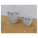 (2) Fluted Planters