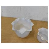 (2) Fluted Planters