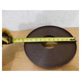 Devault Enterprises 12 in. Round HDPE Espresso Plant Dolly/Caddy with Hole