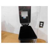 Home Zone Living 3 Gal. Slim Rectangular Stainless Steel Bathroom Trash Can with Soft-Close Lid and Step Pedal, Silver