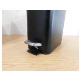 Home Zone Living 1.3 Gal. Stainless Steel Small Step-On Trash Can with Soft Close Lid and Slim Shape