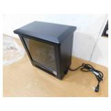 TURBRO Suburbs 18in. Freestanding Electric Quartz Fireplace Stove Furnace, Realistic Dancing Flame Effect and Thermostat, Black