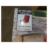 (2) Hampton Bay 24 in. W x 24 in. D CushionGuard Deep Seat Universal Outdoor Lounge Chair Cushion in Chili