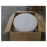 CHRISTOPHER KNIGHT HOME Beige Soft Corduroy Fabric Modern Round Accent 30 in. Ottoman