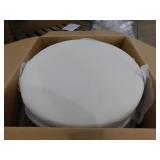 CHRISTOPHER KNIGHT HOME Cream Soft Velvet Modern Round Accent 30 in. Ottoman, No Assembly Required