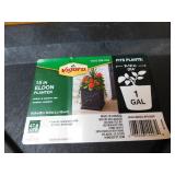 (2) Vigoro Eldon Large Modern Slate Black Fiberglass Self-Watering  Planter (15 in. L x 15 in. W x 16 in. H)