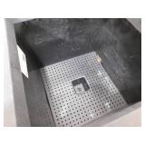 (2) Vigoro Eldon Large Modern Slate Black Fiberglass Self-Watering  Planter (15 in. L x 15 in. W x 16 in. H)