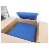 ARDEN 21 in. x 21 in. Sapphire Blue Leala Outdoor Dining Chair Cushion