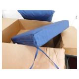 ARDEN 21 in. x 21 in. Sapphire Blue Leala Outdoor Dining Chair Cushion