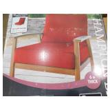 (2) Hampton Bay 24 in. W x 24 in. D CushionGuard Deep Seat Universal Outdoor Lounge Chair Cushion in Chili