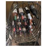 Oval Metal Wine Rack with Ornate Scrollwork - 47-Inch Tall