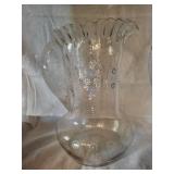 Floral Etched Pressed-Glass Pitcher & Compote - 2-Piece Crystal Set