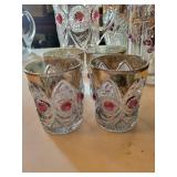 Crystal Glass Pitchers & Tumblers Set with Pink Accent Gems (Assorted)
