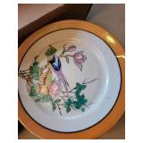 Assorted Chinese Porcelain Tableware Set - Floral Motifs on Teapot, Bowls & Cups