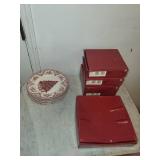 Johnson Bros England 1883 Dinner Plates - Christmas Tree Center Pattern