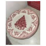 Johnson Bros England 1883 Dinner Plates - Christmas Tree Center Pattern